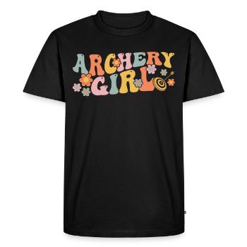 Groovy Archer - T-shirt Premium bio Homme - noir - Devant - Nico (187cm)
