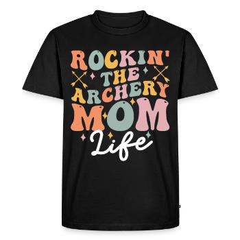 Groovy Archer - T-shirt Premium bio Homme - noir - Devant - Nico (187cm)