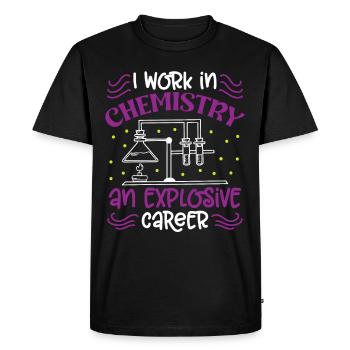 Chemist Work In Chemistry Explosive Career Chemistry - Men's Premium Organic T-Shirt - black - Front - Nico (187cm)