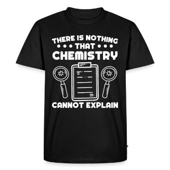 Chimiste Rien La chimie ne peut expliquer la chimie - T-shirt Premium bio Homme - noir - Devant - Nico (187cm)