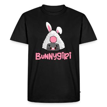 Bunnygirl Onigiri Puns Wasabi Wrappers Sashimi - Men's Premium Organic T-Shirt - black - Front - Nico (187cm)