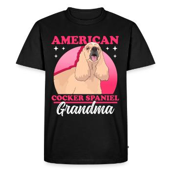 American Cocker Spaniel Granny Dogs Gift - Men's Premium Organic T-Shirt - black - Front - Nico (187cm)