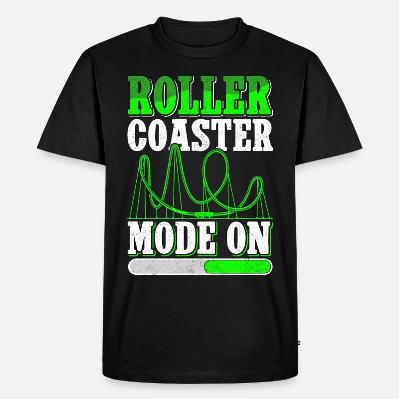 Achterbahn Roller Coaster Rollercoaster Geschenk - Männer Premium Bio T-Shirt - Schwarz