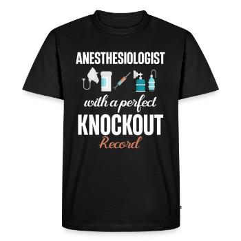 Anesthésiste avec un dossier d’élimination parfait - T-shirt Premium bio Homme - noir - Devant - Nico (187cm)