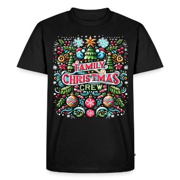 Équipe de Noël en famille - T-shirt Premium bio Homme - noir - Devant - Nico (187cm)