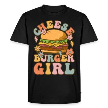 Groovy Hamburger - T-shirt Premium bio Homme - noir - Devant - Nico (187cm)
