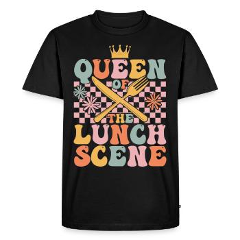 Groovy Cafeteria Worker Lunch Lady - Men's Premium Organic T-Shirt - black - Front - Nico (187cm)