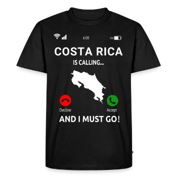 Vacances au Costa Rica en Amérique centrale - T-shirt Premium bio Homme - noir - Devant - Nico (187cm)