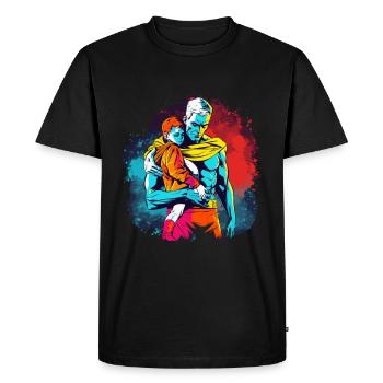 Jour des anciens combattants Papa Grand-père Anciens combattants - T-shirt Premium bio Homme - noir - Devant - Nico (187cm)