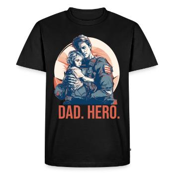 Jour des anciens combattants Papa Grand-père Anciens combattants - T-shirt Premium bio Homme - noir - Devant - Nico (187cm)