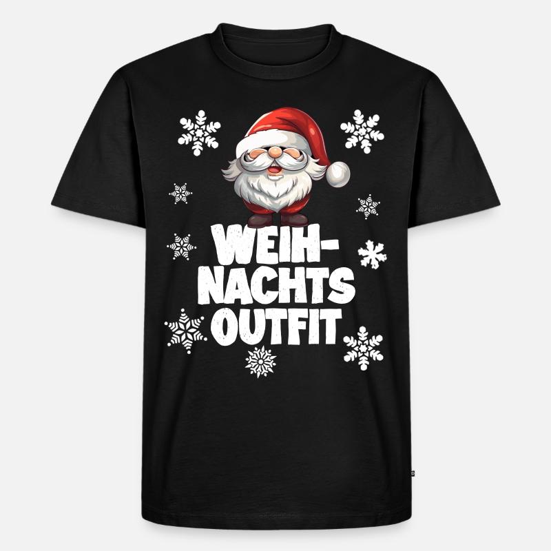 Weihnachtsoutfit - Männer Premium Bio T-Shirt - Schwarz