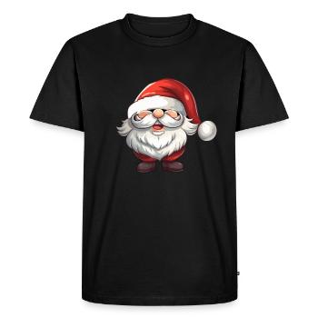 Outfit natalizio Buon Natale Buon Natale - Maglietta ecologica premium da uomo - nero - Fronte - Nico (187cm)
