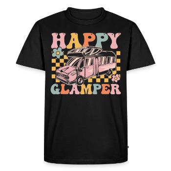 Groovy Glamping - Men's Premium Organic T-Shirt - black - Front - Nico (187cm)
