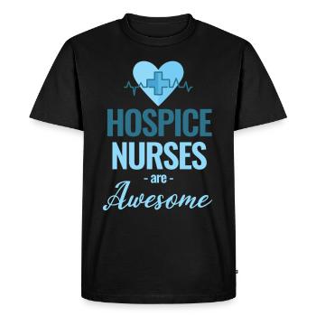 Les infirmières en soins palliatifs sont formidables - T-shirt Premium bio Homme - noir - Devant - Nico (187cm)