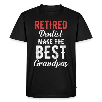 Un dentiste à la retraite fait le meilleur grand-père - T-shirt Premium bio Homme - noir - Devant - Nico (187cm)