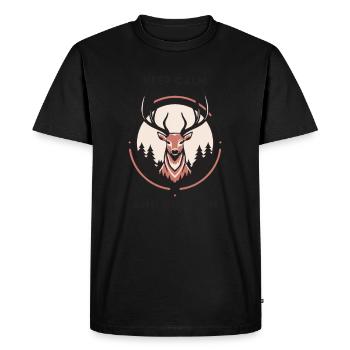 Chasse au cerf Chasse Unique - T-shirt Premium bio Homme - noir - Devant - Nico (187cm)