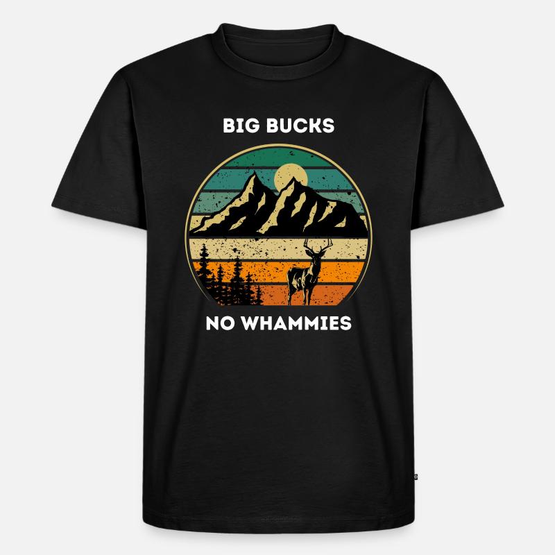 Hirschjäger Einzigartige Jagd - Männer Premium Bio T-Shirt - Schwarz