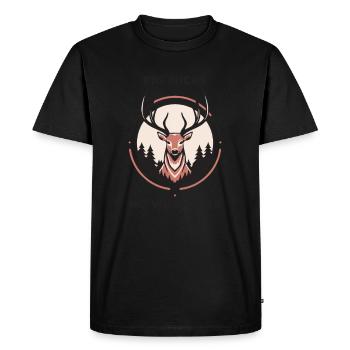 Chasse au cerf Chasse Unique - T-shirt Premium bio Homme - noir - Devant - Nico (187cm)