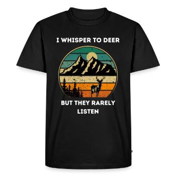 Chasse au cerf Chasse Unique - T-shirt Premium bio Homme - noir - Devant - Nico (187cm)