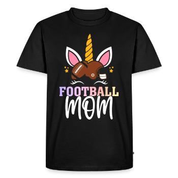 Maman joueuse de football - T-shirt Premium bio Homme - noir - Devant - Nico (187cm)