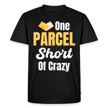 The crazy postal worker is missing a parcel - Men's Premium Organic T-Shirt - black - Front - Nico (187cm)
