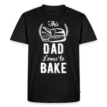 This Dad Loves To Make Baker Cookie Cupcake - Men's Premium Organic T-Shirt - black - Front - Nico (187cm)