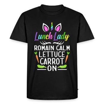 Équipe de cafétéria - T-shirt Premium bio Homme - noir - Devant - Nico (187cm)