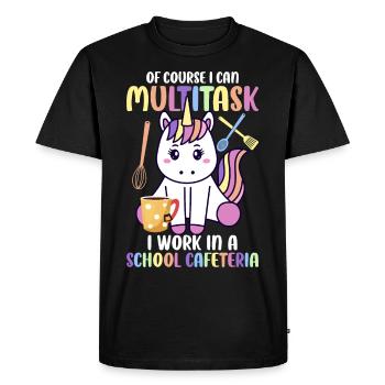 Funny Lunch Lady Cafeteria Crew - T-shirt Premium bio Homme - noir - Devant - Nico (187cm)