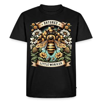 Abeille travailleuse de la nature - T-shirt Premium bio Homme - noir - Devant - Nico (187cm)