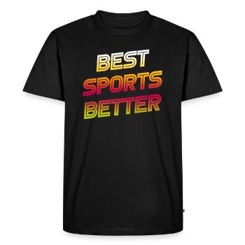 Les meilleurs sports, les meilleurs paris hippiques, - T-shirt Premium bio Homme - noir - Devant - Nico (187cm)