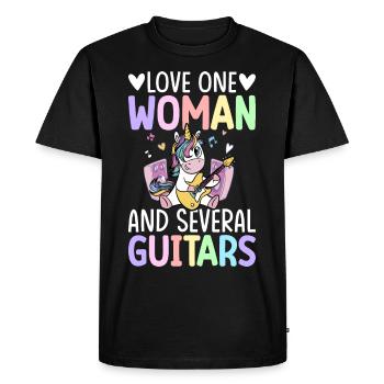 Guitarist, guitarist - Men's Premium Organic T-Shirt - black - Front - Nico (187cm)