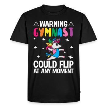 Gymnastique Roue De Charrette Fille - T-shirt Premium bio Homme - noir - Devant - Nico (187cm)