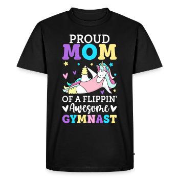 Gymnastique Roue De Charrette Fille - T-shirt Premium bio Homme - noir - Devant - Nico (187cm)