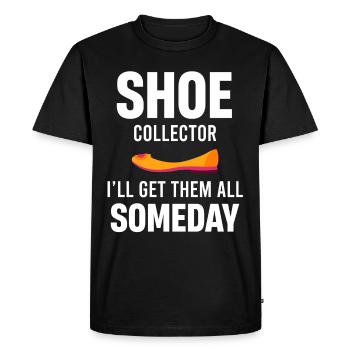 Collectionneur de chaussures, je les verrai tous un jour - T-shirt Premium bio Homme - noir - Devant - Nico (187cm)
