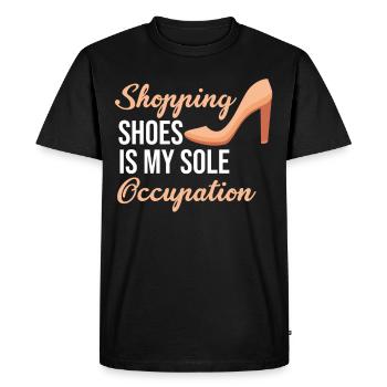 Acheter des chaussures est ma seule occupation - T-shirt Premium bio Homme - noir - Devant - Nico (187cm)