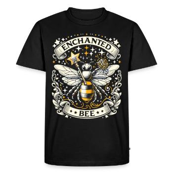 Abeille magique : Mondes magiques - T-shirt Premium bio Homme - noir - Devant - Nico (187cm)