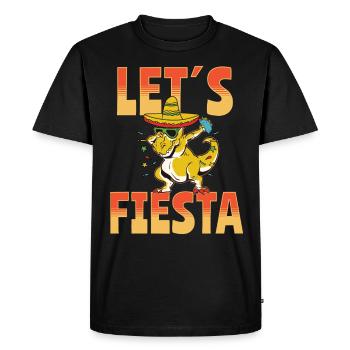 Let’s Fiesta Taco Dino - T-shirt Premium bio Homme - noir - Devant - Nico (187cm)