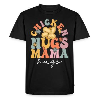 Groovy Chicken Nuggets Chicken Mom - Men's Premium Organic T-Shirt - black - Front - Nico (187cm)