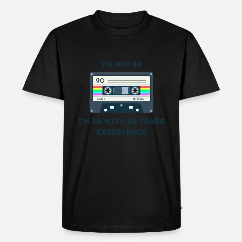 Retro -sarkastisches Alter Spruche - Männer Premium Bio T-Shirt - Schwarz