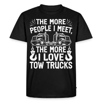 Drôle de conducteur de dépanneuse - T-shirt Premium bio Homme - noir - Devant - Nico (187cm)