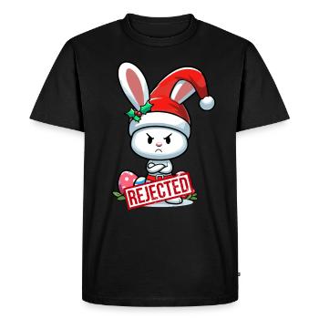 Offensé lapin de Pâques Noël cadeau drôle - T-shirt Premium bio Homme - noir - Devant - Nico (187cm)