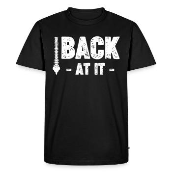 Back At It Drôle De Chirurgie Du Dos Scoliose - T-shirt Premium bio Homme - noir - Devant - Nico (187cm)