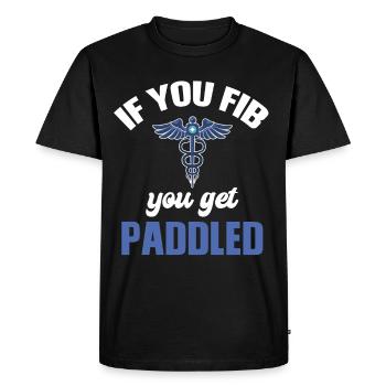 If you fib you will be paddled funny emt - Men's Premium Organic T-Shirt - black - Front - Nico (187cm)