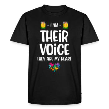 I'm your voice, you're my heart, - Men's Premium Organic T-Shirt - black - Front - Nico (187cm)