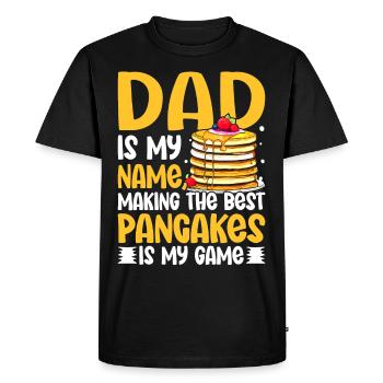 Pancake Maker - Men's Premium Organic T-Shirt - black - Front - Nico (187cm)