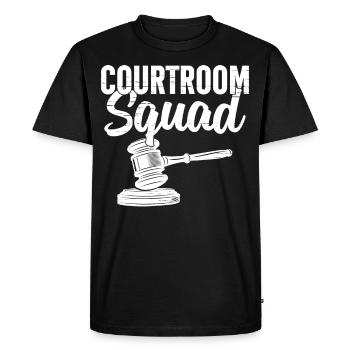 Étudiant en droit Diplôme en droit Futur avocat - T-shirt Premium bio Homme - noir - Devant - Nico (187cm)
