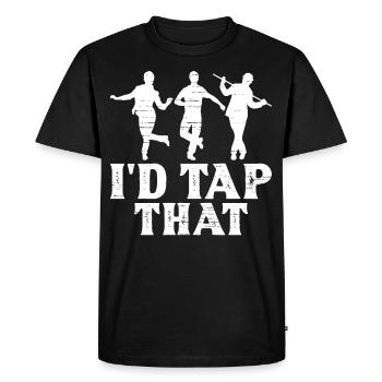 Funny Tap Dance Tap Dancer - Men's Premium Organic T-Shirt - black - Front - Nico (187cm)