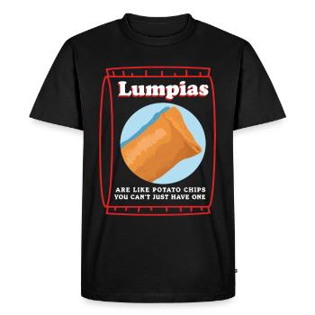Lumpia Loempia Spring Rolls Gift - Men's Premium Organic T-Shirt - black - Front - Nico (187cm)