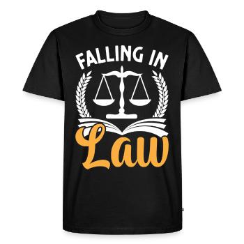 Drôle d’étudiant en droit Faculté de droit Future Juris - T-shirt Premium bio Homme - noir - Devant - Nico (187cm)