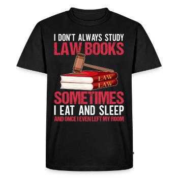 Funny law student law school - Men's Premium Organic T-Shirt - black - Front - Nico (187cm)